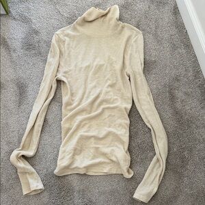 Express Light Tan Turtleneck Sweater